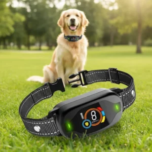Color Screen Bark Stopper Smart Dog Trainer Rechargeable Waterproof Shock Collar with Bark Control