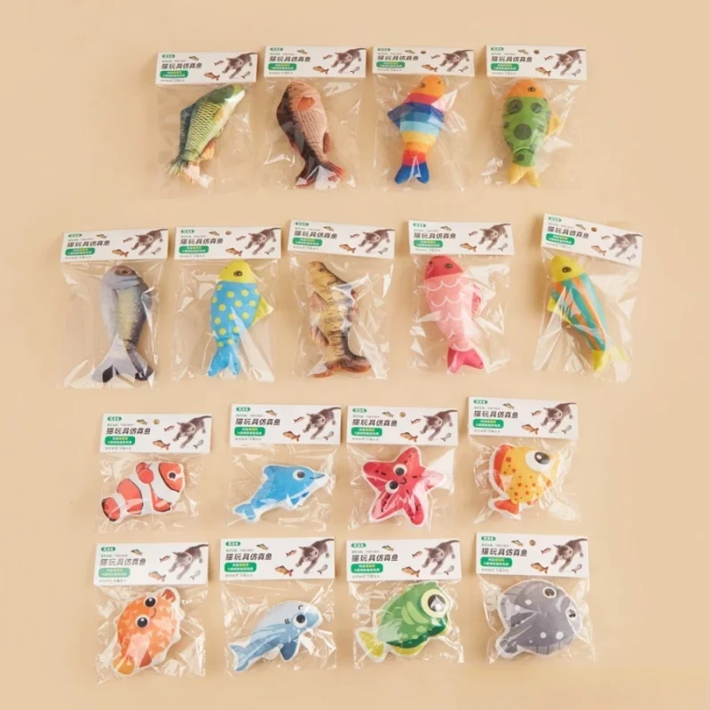 Colorful Marine Animal Catnip Toys for Cats Interactive Chew Pet Supplies