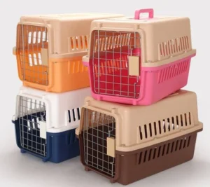 Colorful Plastic Small Animal Transport Shipping Cage Airline Pet Carrier for Dogs and Cats Outdoor Carry Boxes