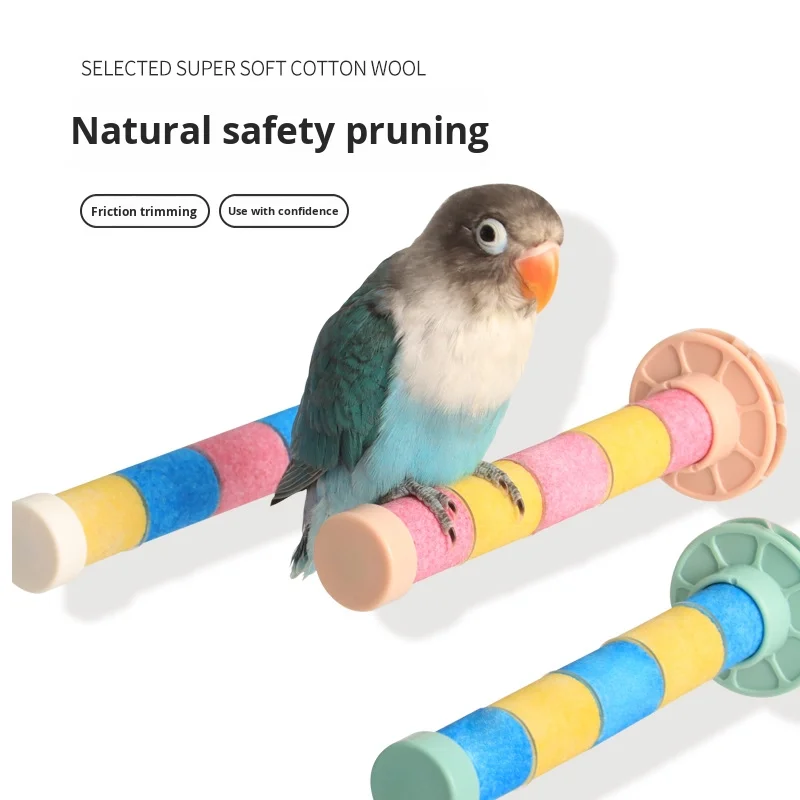 Colorful Sanding Claw Grinding Stick for Parrots Bird Supplies Toy for Cockatiel Lovebird Parakeet Beak Grinding Tool