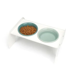 Colourful Iron Ceramic Steel Pet Bowls Detachable Anti tip Double Elevated Pet Bowl Feeder for Dogs