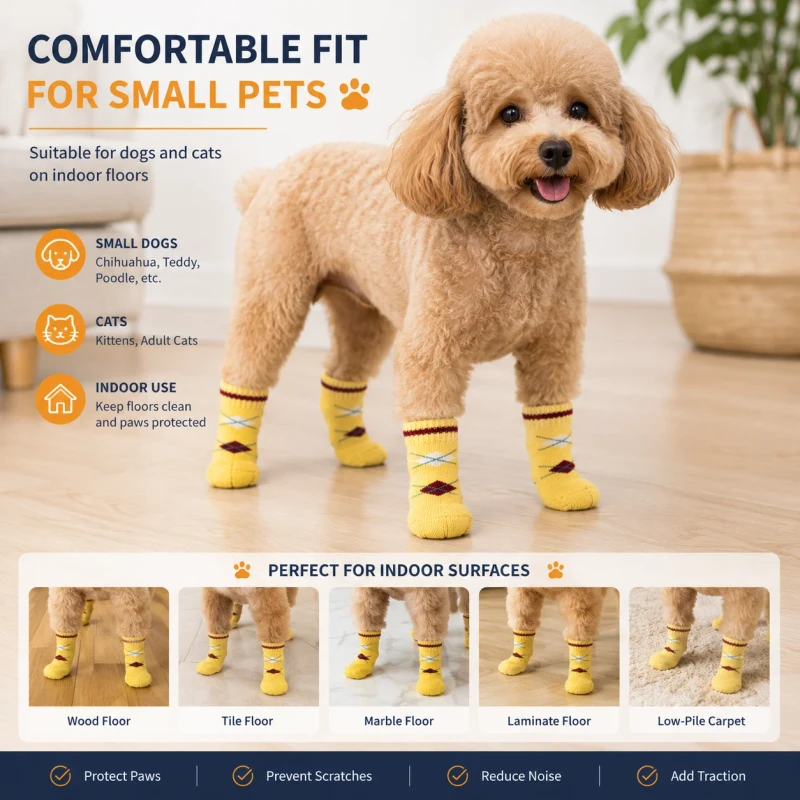 Comfortable Anti-slip Protective Indoor Pet Socks