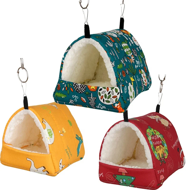 Comfortable Hamster Bed Plush Soft Hanging Small Pet Rabbit Guinea Pig House for Cage