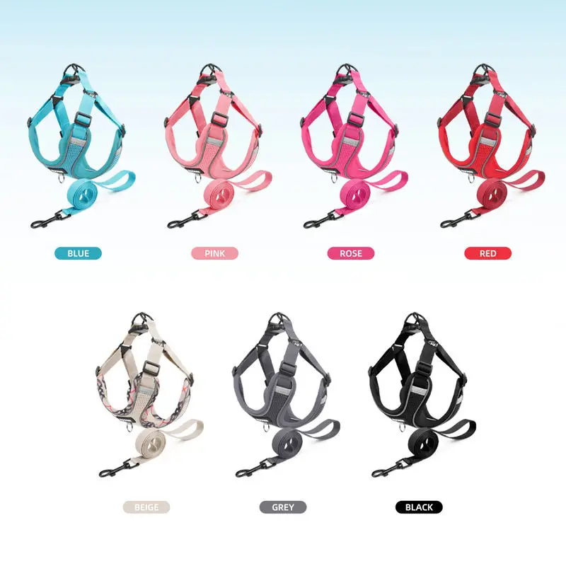 Comfortable Nylon Fashionable Pet Harness Adjustable Suitable for Small Dogs Suitable for Puppy Leashes for Outdoor Trips