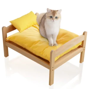 Comfortable Pet Bed Independent Elevated Bed Bamboo Pet Nest