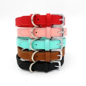 Comfortable Skin Feeling PU Leather Pet Collar Small and Medium-sized Tactical Dog Cat Collar