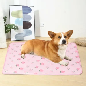 Cool Pet Pad Portable Nylon Cooling Mat for Dogs and Cats Washable 47.2X29.5in for Summer Use