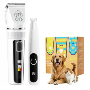 Cordless Electric Dog Hair Clipper Salon Ceramic Blade Rechargeable Paw Removal Trimmer Kit Pet Grooming Products