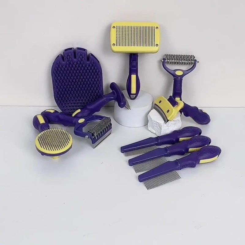 Cordless Rechargeable Multifunction Pet Grooming Kit Stainless Steel Dog Cat Hair Scissors Clipper Nail Grinder Plastic