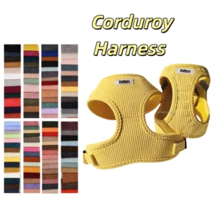 Corduroy Fabric Pet Collars Leashes & Harnesses Small Quantity Dog Accessories Pet Collars Leashes & Harnesses Set