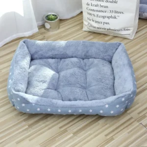 Cotton Grid Square Pet Bed Comfortable Luxury Pet Bed Indoor