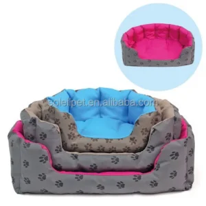 Cotton Luxury Pet Bed Pet Beds and Accessories Print Dogs Waterproof for Dog with Paw Breathable Hand Wash Eco Friendly