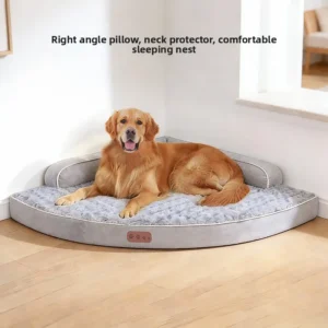 Cross Border Kennel Semi Circular Fan Shaped Polyester Pet Bed Dog Sofa Detachable Waterproof Non slip Sleeping Mat