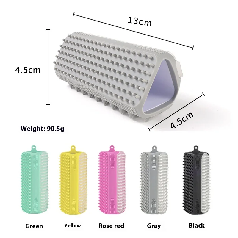 Cross Border Pet Bath Brush Plastic Dog Cat Cleaning Supplies Hair Removal Massaging Tool