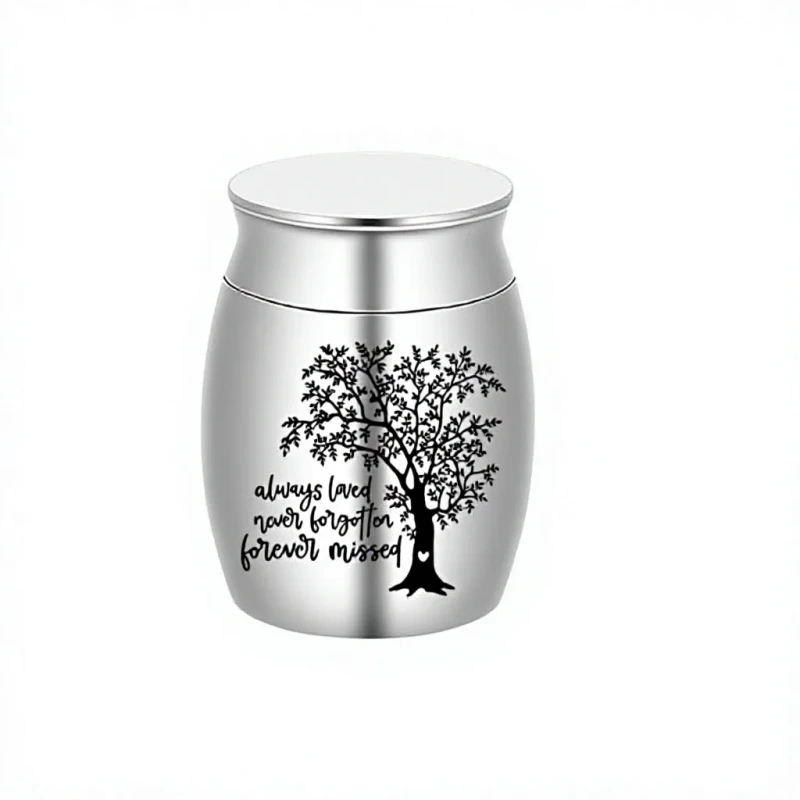 Cross border Export Pet Cremation Urn Aluminum Alloy American Country Style Semi handmade Memorial Container Cat Dog Supplies