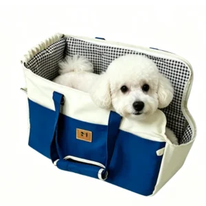 Crossbody Dog and Cat Carrier Handbag Canvas Material Portable Car Carrier for Outings Pet Crate (25kg Capacity)