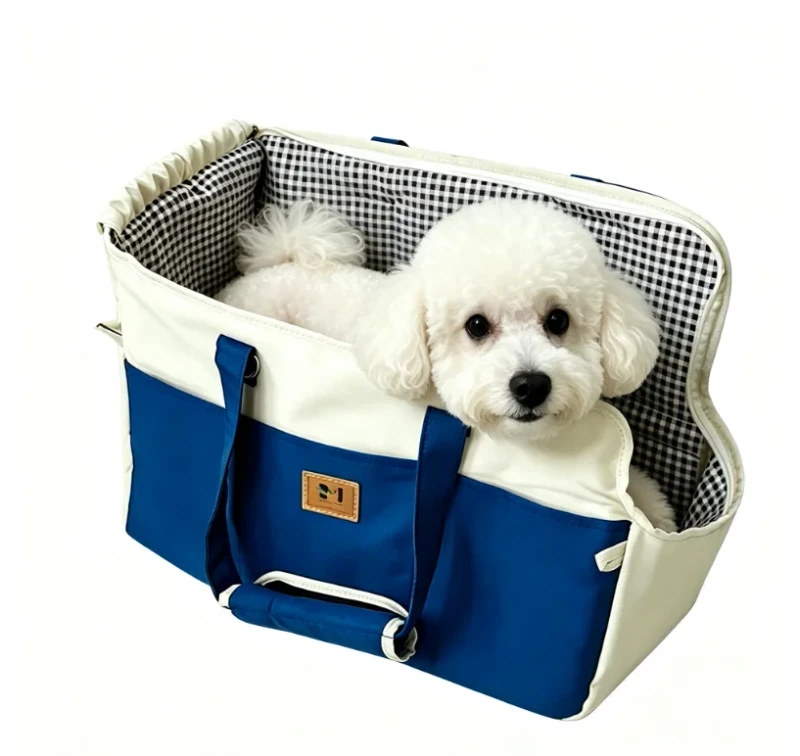 Crossbody Dog and Cat Carrier Handbag Canvas Material Portable Car Carrier for Outings Pet Crate (25kg Capacity)