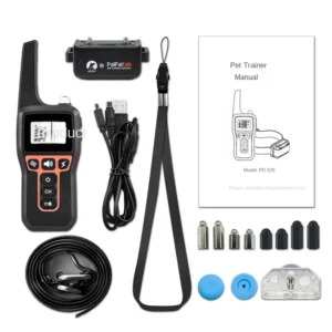 Custom ABS Plastic Remote Control Voice Controlled Dog Trainer with Electric Shock Vibration Bark Stopper Features Model PD529