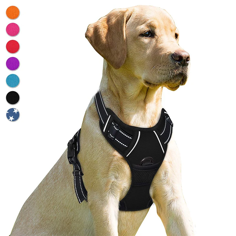 Custom Adjustable Comfortable Control Pet Harnesses Heavy Duty Vest Pet Chest Straps Reflective No Pull Dog Harness for Walking