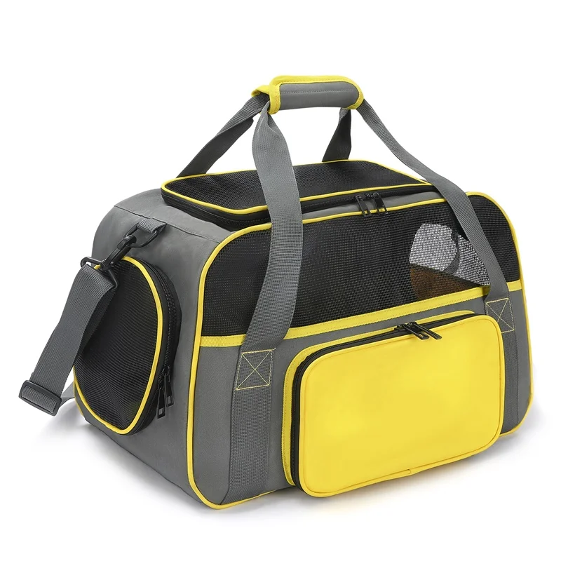 Custom Airline Approved Soft Sided Collapsible Travel Carrier Bag Breathable Puppy and Cat Carrier for Pets' Travel