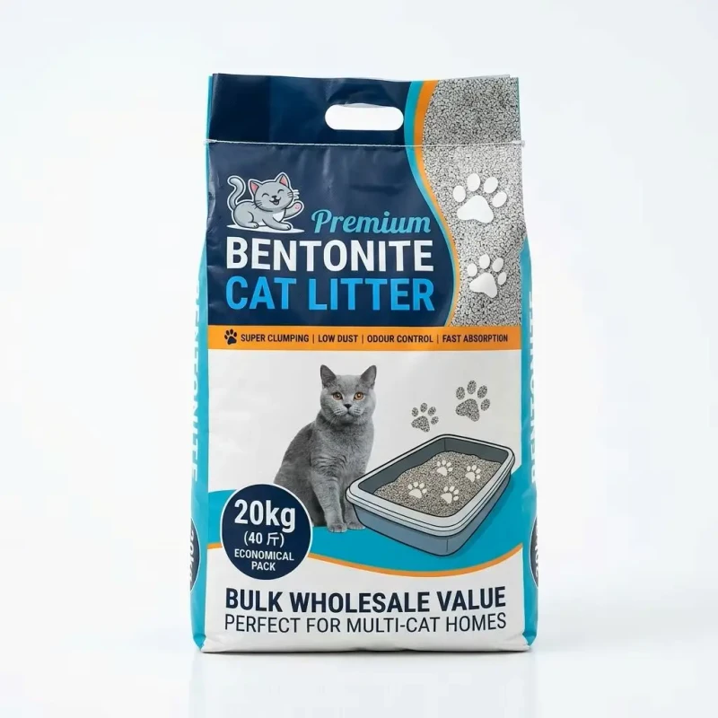 Custom Bentonite Cat Litter Manufacturer Low Dust Fast Clumping Lemon Scent Gray Spherical 20kg Bulk OEM ODM Source