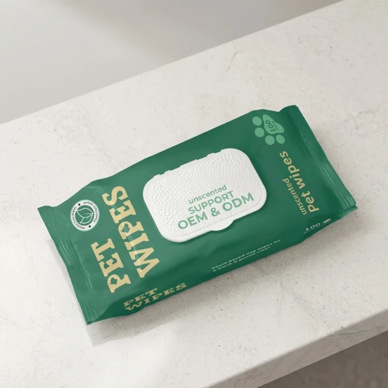 Custom Biodegradable Eco Friendly Pet Cleaning Wipes for Dogs and Cats Wet Wipes Pet Grooming Wipes