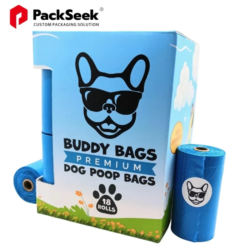 Custom Biodegradable Plastic Dog Poop Bags Compostable Scented Eco friendly Pet Waste