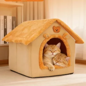 Custom Breathable Sponge Dog and Cat Nest Sofa Bed Dual Use Double Sided House-shaped Washable Pet Bed