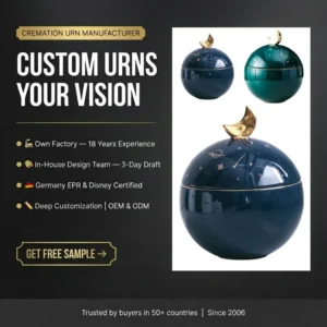 Custom Ceramic Pet Urn Starry Sky Design Pet Memorial Cremation Ashes Container Memorial Keepsake Pet Ashes Urn Ceramic Memorial