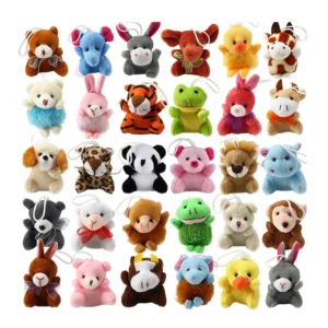Custom Character Design Mini Plush Animal Toy Set Cute Soft Small Oem Custom Plush Keychain