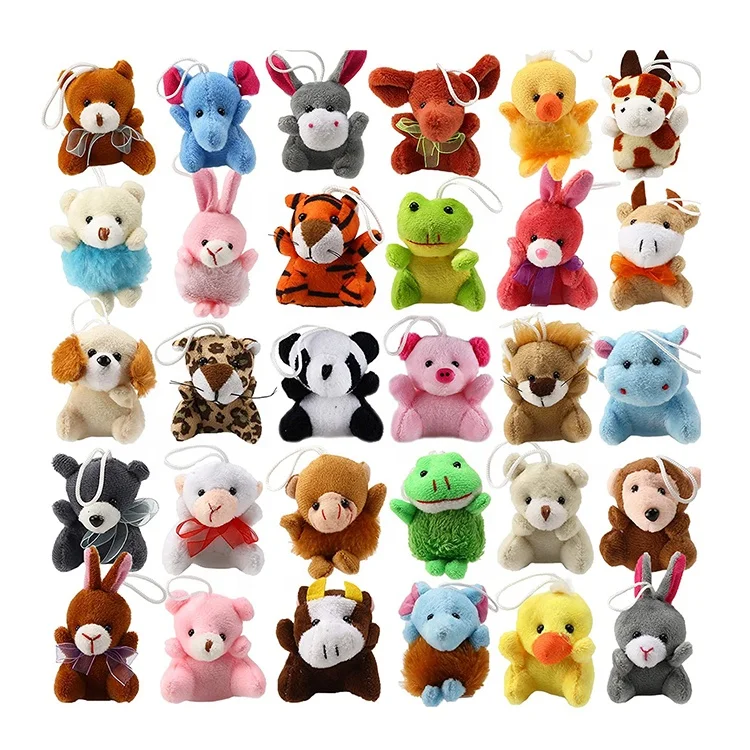 Custom Character Design Mini Plush Animal Toy Set Cute Soft Small Oem Custom Plush Keychain