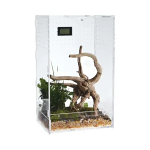 Custom Clear Acrylic Reptile Habitat Enclosure Transparent Terrarium Latch Modern Design for Amphibians Invertebrates