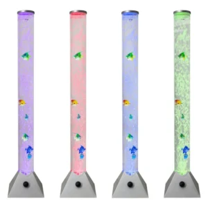 Custom Clear Acrylic Water Column Bubble Lamp LED Changing Colorful Jellyfish Lamp Ocean Fish Aquarium Light for Home Decor