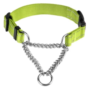Custom Color Heavy Duty Martingale Dog Collar with Stainless Steel Chain