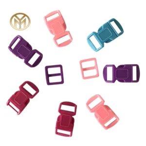 Custom Color Plastic Dog Collar & Leash Set with Buckle Durable Light Weight Safety Harness for Small Pets
