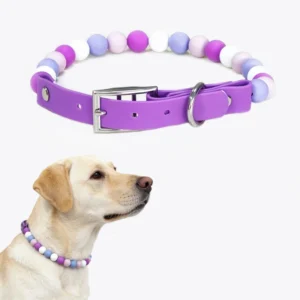 Custom Colorful DIY Beaded Pet Dog Collar Sweet and Lovely Dog Collar Handmade Puppy Collar
