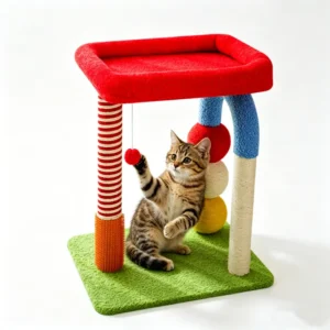 Custom Colorful U Shape Cat Tower Indoor Natural Sisal Scratching Posts Multi Functional Cat Trees Scratcher for Kittens