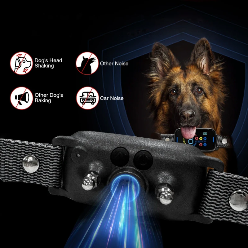 Custom Colors Rechargeable Bark Control Device for Dog Training Anti Barking Dogs Deterrent Digital Display Made Plastic