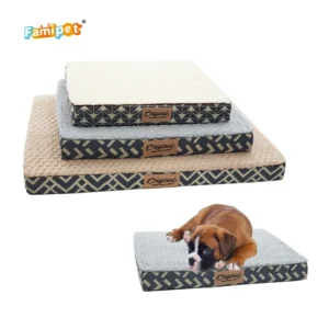 Custom Comfortable Rectangle Foam Pet Puppy Dog Crate Bed Mattress Orthopedic Dog Bed