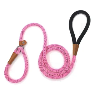 Custom Cute 8mm Nylon Slip Rope Leash No Pull Running Pet Lead for Dogs