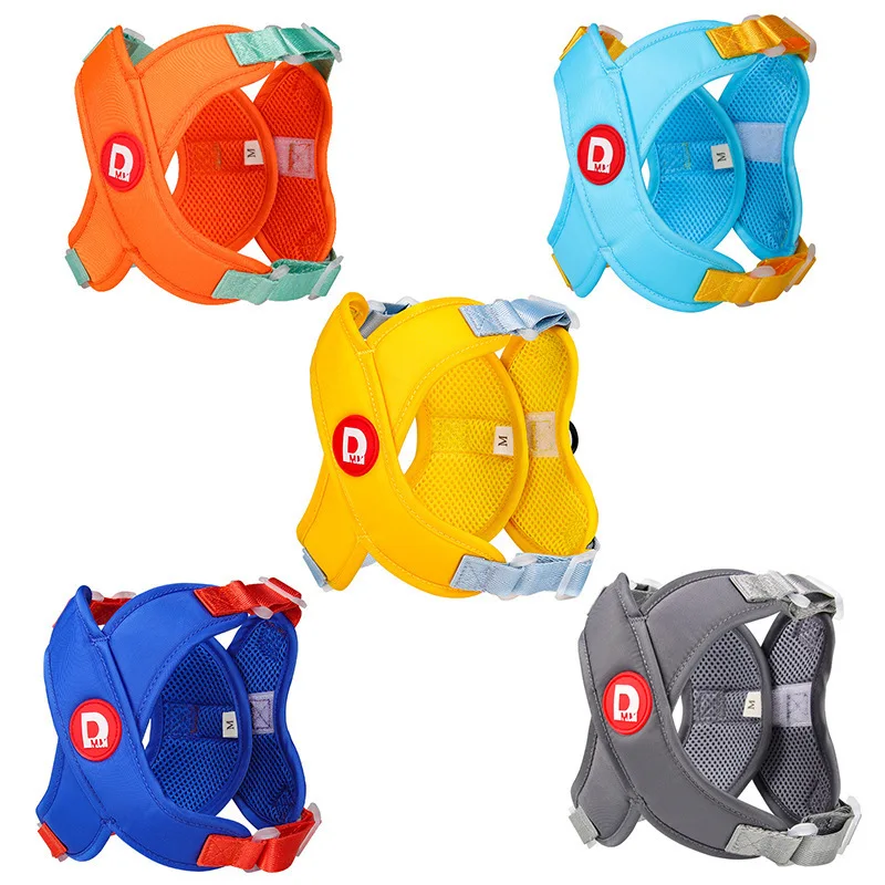 Custom Cute Dog Harness H Shaped Reflective Adjustable 5 Colors No Escape Designer Pet Gear