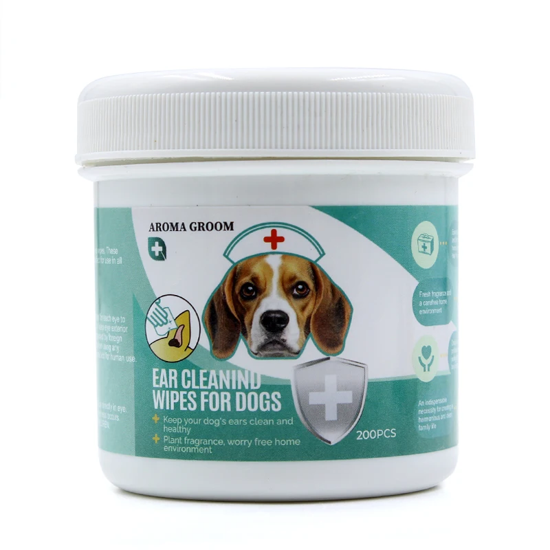 Custom Deodorizing Pet Wet Ear Wipes 200pcs Organic Wipes for Cats and Dogs Pure Water Pet Ear Eye Cleaning Pet Wet Wipes