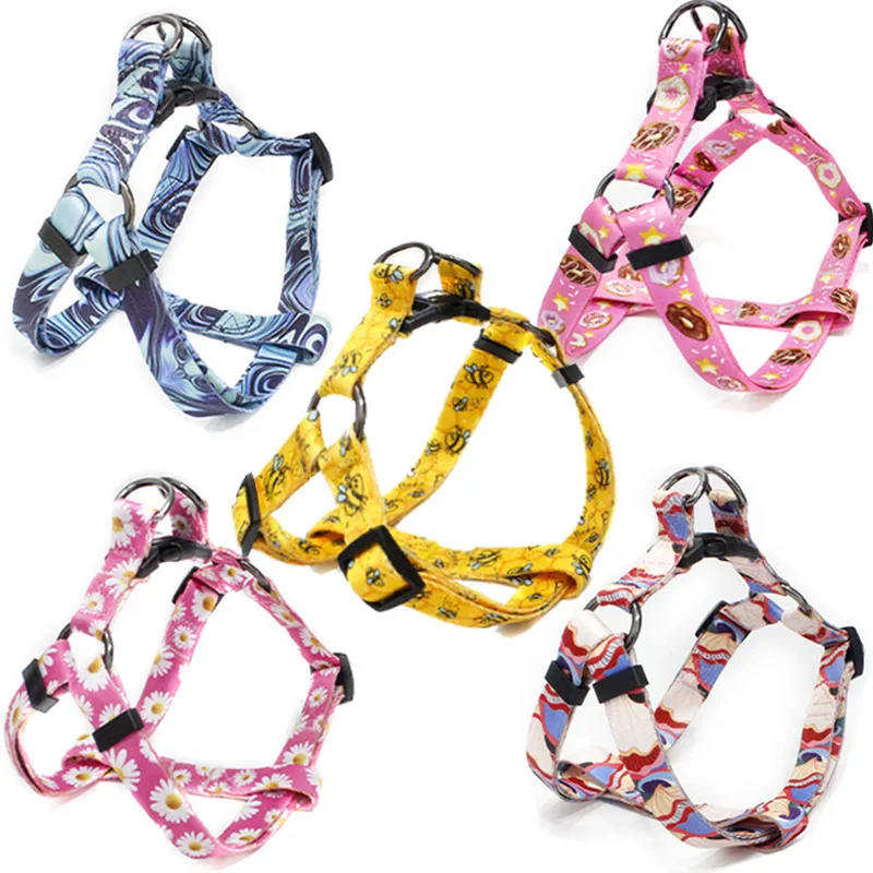 Custom Design Pet Harness Comfortable Nylon Dog Chest Strap Dog Collars Harness and Leash Set