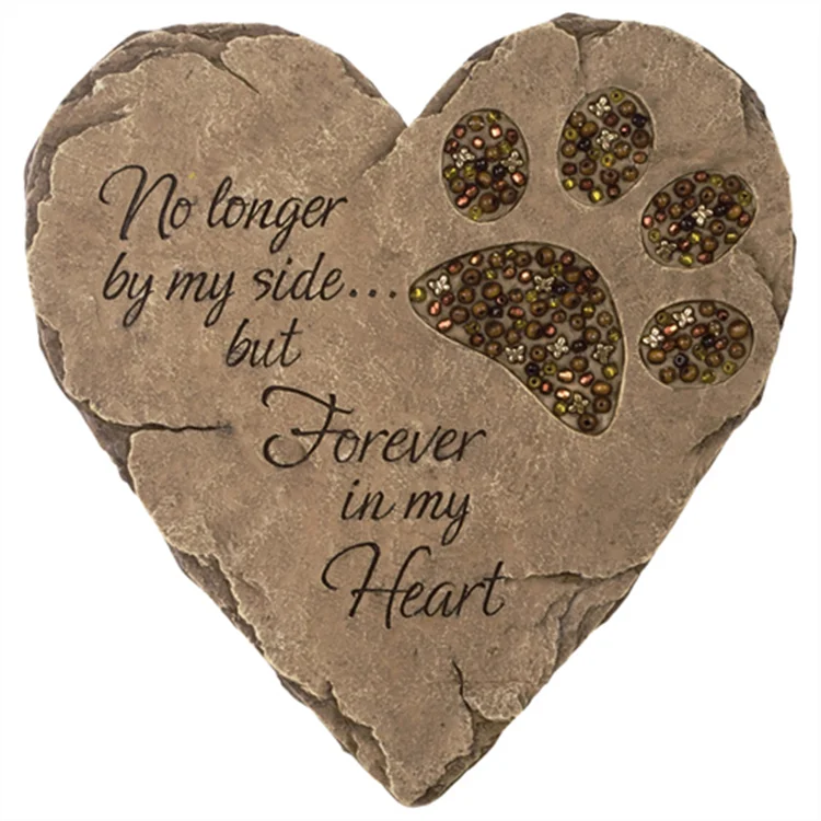 Custom Designed European Style Heart Shaped Pet Urn Pet Ashes Funeral Supplies Slab