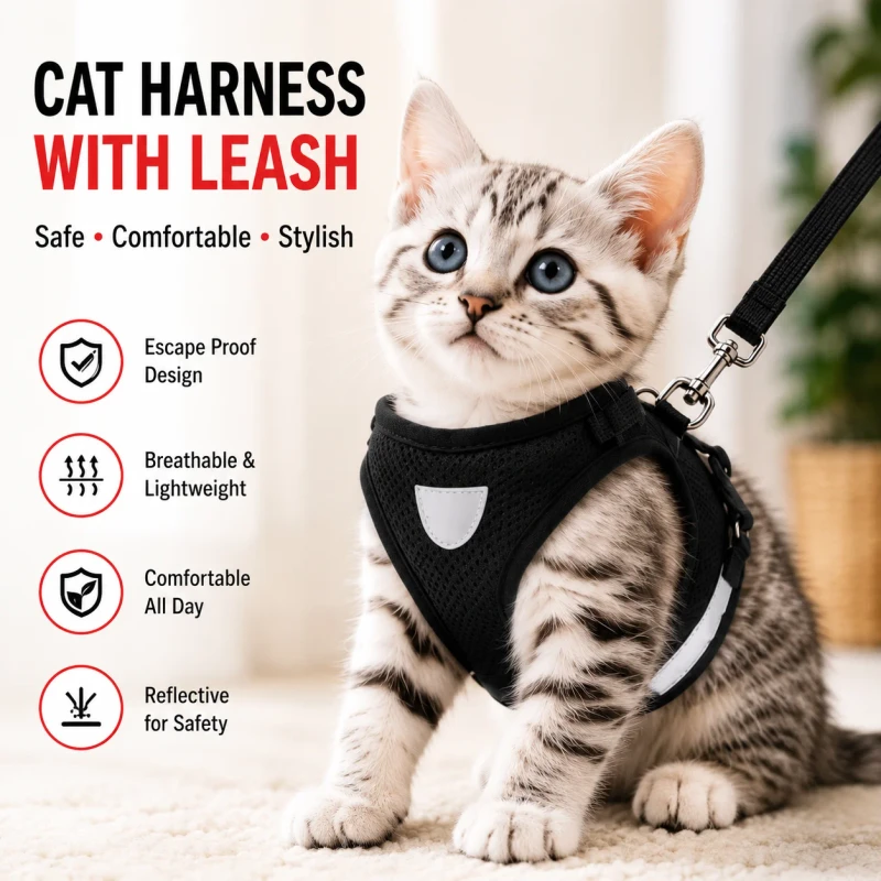Custom Dog Cat Small Animal Harness Adjustable Breathable Mesh Polyester Print Pattern Ribbons Simple Style Low MOQ