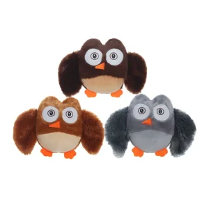 Custom Dog Chew Toys Color Owl Pet Plush Squeak Toys for Chewer