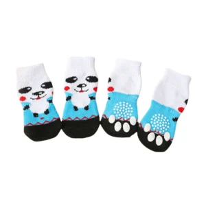 Custom Dog Cute Socks Blue Panda Warm Puppy Socks Anti slip Cotton Dog Socks Cute Dog Printed Socks