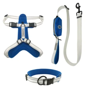 Custom Dog Harness Set Adjustable Dog Harness Collar Leash Harness Set