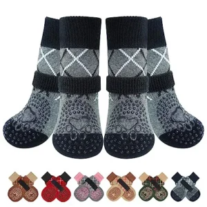 Custom Dog Socks Anti slip Cute Cartoon Dog Floor Socks Winter Warm Non-slip