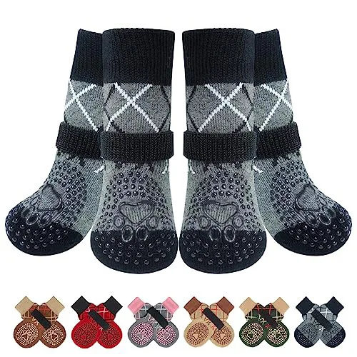 Custom Dog Socks Anti slip Cute Cartoon Dog Floor Socks Winter Warm Non-slip